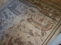 Mosaikfußboden in der Villa