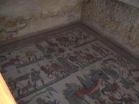Fußbodemosaik in der Villa Romana