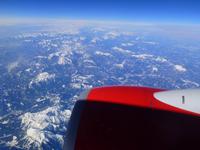 Die Alpen vom Flugzeug aus