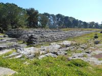 Archäologische Zone in Syrakus (Opfer-Altar)