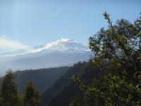 Blick vom Botanischen Garten in Taormina auf den Ätna