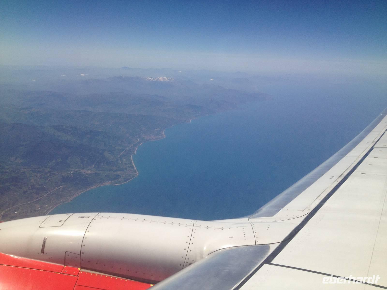 Im Anflug auf die Sonneninsel Sizilien