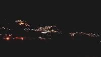Blick auf Taormina bei Nacht vom Hotelbalkon