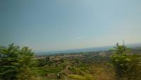 Blick aus dem Bus zum Meer