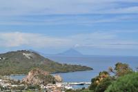 Insel Vulcano - Aufstieg zum Gran Cratere - Blick nach Stromboli