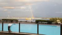 Regenbogen vor dem Hotel in Milazzo