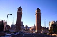 250 Barcelona, Spanischer Platz mit alter Stierkampfarena und Fira de Barcelona