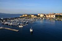 125 Ajaccio auf Korsika, Blick vom Schiff auf die Altstadt