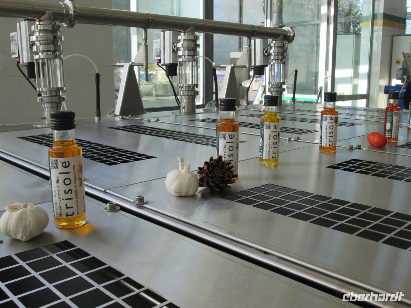 Olivenöle mit Geschmack, z.B. mit Knoblauch, Chili, Tomaten, Feigen, roten Zwiebeln, Minze, Nüssen, Artischocken,...