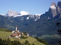 Blick von Ritten zum Schlern