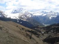 Dolomiten - Blick vom Sellajoch ins Buchensteiner Tal