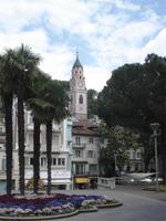 Meran - Blick zum Turm der Pfarrkirche St. Nikolaus