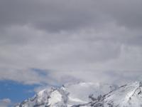Die  vergletscherte Marmolada, der höchste Berg der Dolomiten