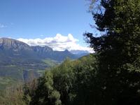 Blick vom Ritten zum Rosengarten