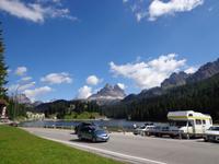 Am Misurinasee, Blick zu den drei Zinnen