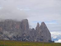 Blick von der Seiser Alm zum Schlern