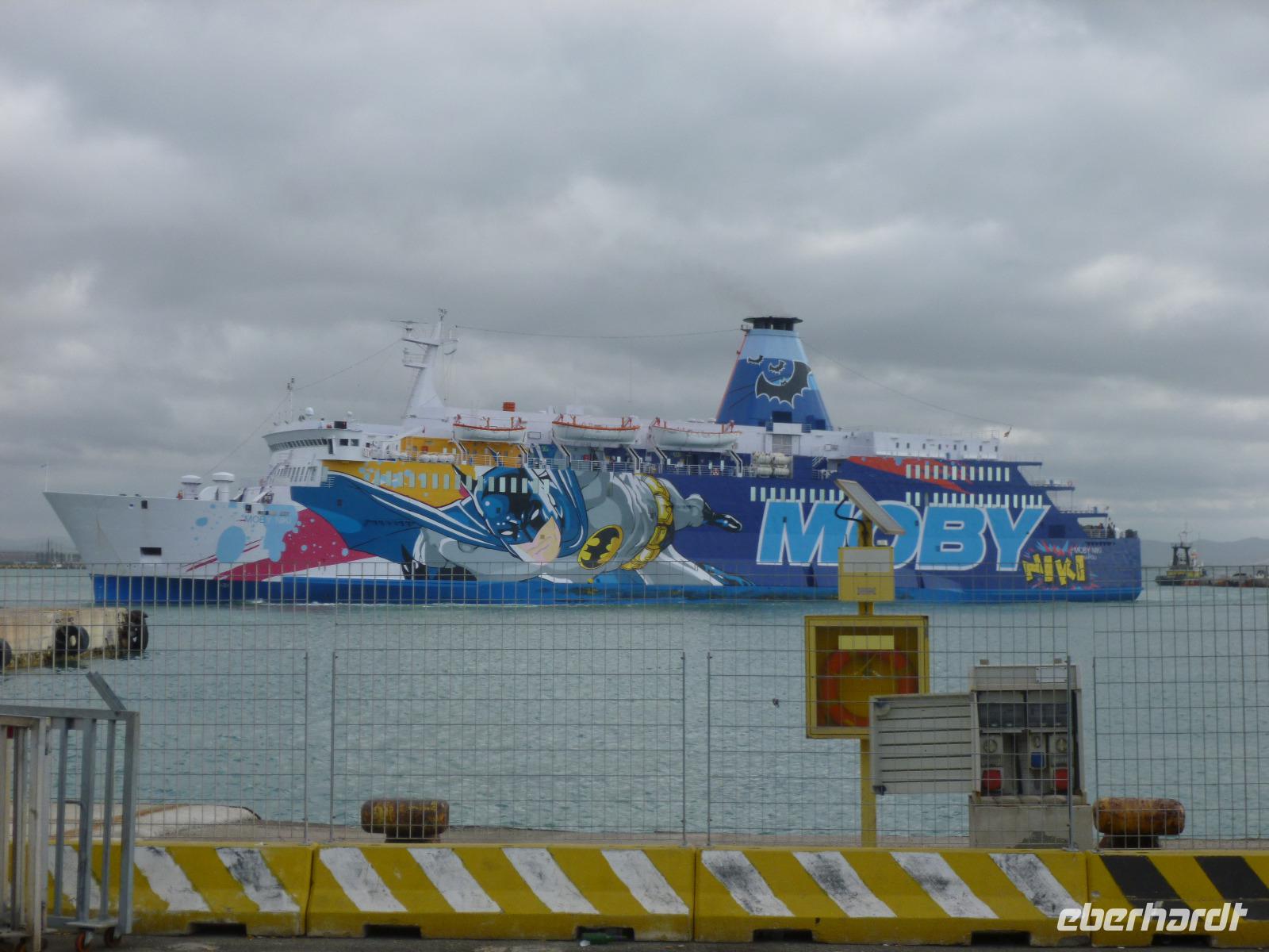 Piombino, Hafen mit MOBY