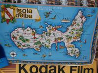 Insel Elba hat die Form eines Fisches