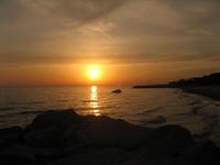 Sonnenuntergang am Meer in Cecina