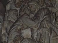 Detail des Marmorreliefs