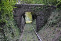Gleise der Standseilbahn - bis zu 38 % Steigung