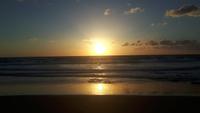 Sonnenuntergang am Hotelstrand 