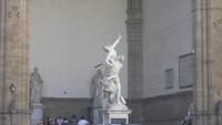 vor dem Palazzo Vecchio in Florenz