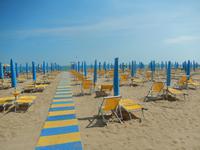 Der Hotelstrand in Lido di Jesolo