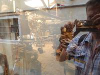 Blick in eine Gondelwerkstatt