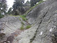 ... vom Gletscher geschliffener Fels
