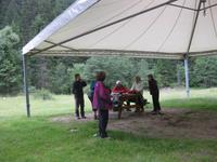 ... ein Regenschauer erwischt uns