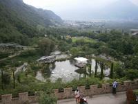 Blick auf die Wassergärten von Trautmannsdorf