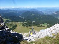 Blick vom Tscharger Joch auf die Liftstation