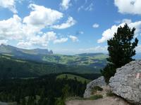 Blick zur Seiser Alm und Schlern