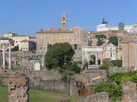 Blick auf den Kapitolshügel Rathaus - hier einst das Tabularium