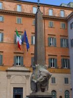 Piazza della Minerva Elefant der Obelisken trägt - Entwurf v. Bernini