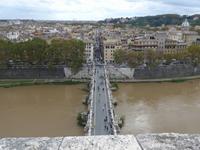 Blick von Oben (Engelsburg) auf  Engelsbrücke