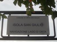 Isola S. Giulio- mit dem Privatschiff zur Insel