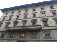 Florenz (Spaziergang durch die Altstadt - Häuser mit Sgraffito-Fassade)