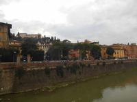 Florenz (Blick von der Ponte alle Grazie zu den Gärten)