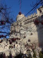 Weihnachtlicher Garten des Castello del Buonconsiglio 