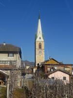 Blick auf Kaltern aus der Mendelbahn