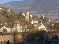 Meran Blick auf Kurhaus und Altstadt