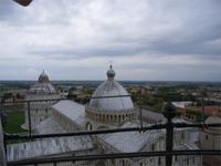 Pisa, Blick vom schiefen Turm auf den Platz der Wunder