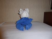 Begrüßung in der Kabine