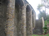 Treppen am Amphitheater in Pompeji