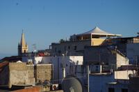 Villa Meligunis über den Dächern von Lipari