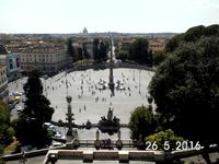 Vom Hügel des Pincio blickt  man auf die Piazza del Popolo.