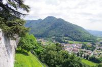 Blick auf die Weinberge Venetiens von Schloss Castelbrando 