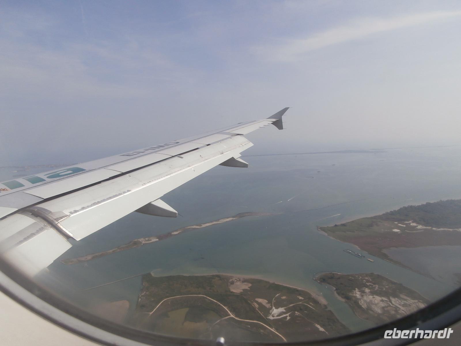 Anflug auf Venedig